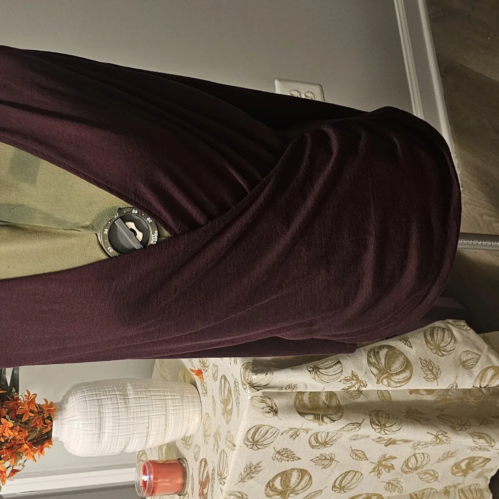 NWT 41 Hawthorn  Long Sleeve Rich Burgundy Top Sz. M - Picture 3 of 15